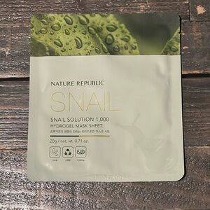 Natural Republic snail solution, 1,000 hydrogel mask sheet